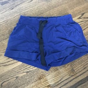 Blue Lululemon shorts